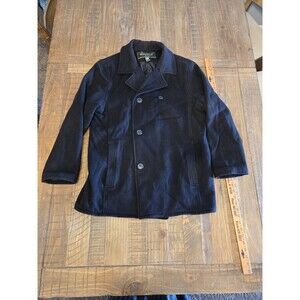 Eddie Bauer Authentic Outdoor Outfitters Wool/nylon Black Double Breasted Coat